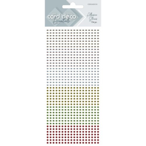 Card Deco Adhesive Stones - 754 Strasssteine selbstklebend Gelb Gr&uuml;n Rot Blau
