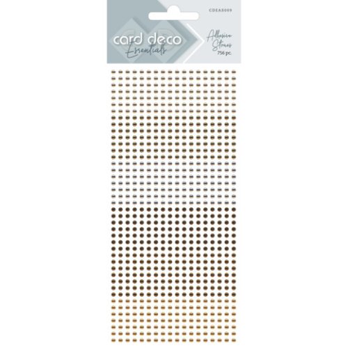 Card Deco Adhesive Stones - 754 Strasssteine selbstklebend Braun Silber Beige