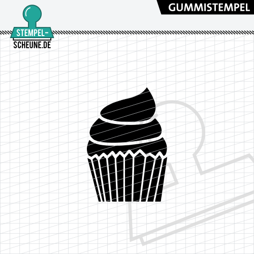 Stempel-Scheune Gummistempel 611 - Muffin Geburtstag Backen Geb&auml;ck Essen Cupcake