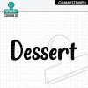 Stempel-Scheune Gummistempel 622 - Dessert Speisekarte Essen Dinner Men&uuml; Karte