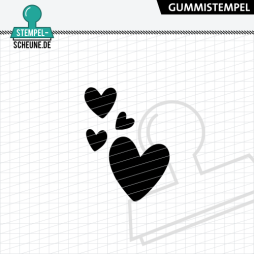 Stempel-Scheune Gummistempel 626 - Herz Liebe Hintergrund...