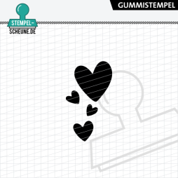 Stempel-Scheune Gummistempel 627 - Herz Liebe Hintergrund...