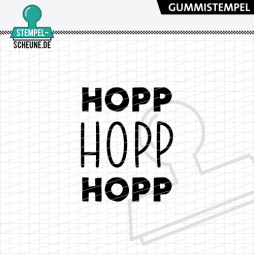 Stempel-Scheune Gummi 618 - Hopp Hopp Hopp Osterhase...