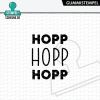 Stempel-Scheune Gummi 618 - Hopp Hopp Hopp Osterhase Ostern Fr&uuml;hling