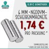 Neodym Scheibenmagnete 10 Paar &Oslash; 6 x 0,75 mm selbstklebend NdFeB - [SAMMELBESTELLUNG]
