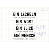 AEH Design Gummistempel 1669F - Ein L&auml;cheln Ein Wort Freundschaft Beziehung