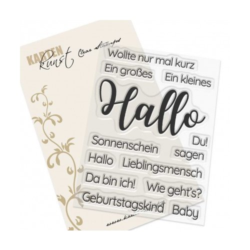 Karten-Kunst Clear Stamps Riesiges Hallo - Lieblingsmensch Geburtstagskind Baby