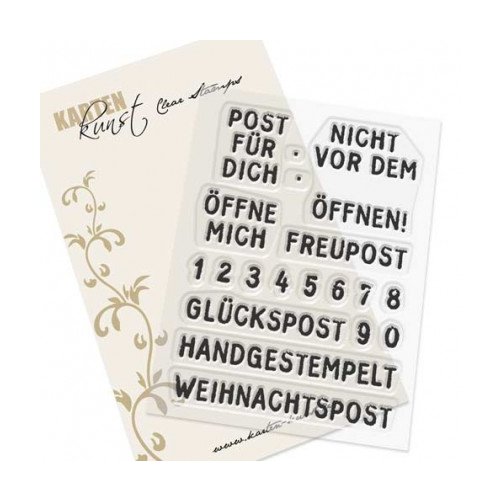 Karten-Kunst Clear Stamps Post f&uuml;r Dich - &Ouml;ffne mich Freupost Weihnachtspost