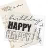Karten-Kunst Clear Stamps Mega Happy - Happy birthday Herzlichen Gl&uuml;ckwunsch