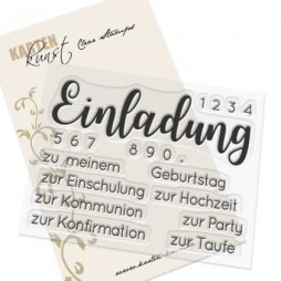Karten-Kunst Clear Stamps Riesige Einladung - Hochzeit...