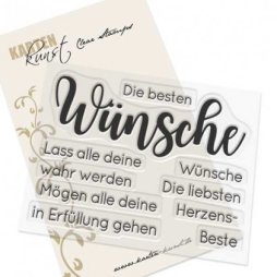 Karten-Kunst Clear Stamps Riesige Beste W&uuml;nsche -...