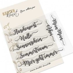 Karten-Kunst Clear Stamps Kalligraphie am Meer - Hallo...