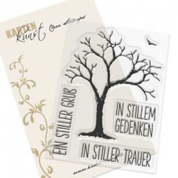 Karten-Kunst Clear Stamps Trauerbaum - Abschied Baum in...