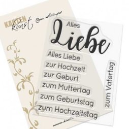 Karten-Kunst Clear Stamps Riesige W&uuml;nsche Alles...