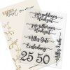 Karten-Kunst Clear Stamps Zur silbernen und goldenen Hochzeit - Einladung Liebe