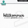 Stempel-Scheune Gummistempel 654 - Willkommen in unserem gl&uuml;cklichen Zuhause