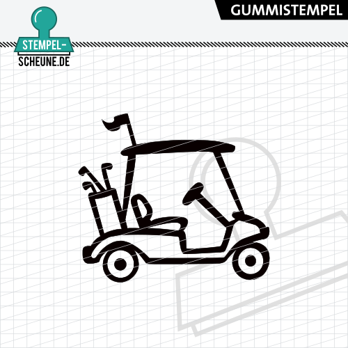 Stempel-Scheune Gummistempel 669 - Golf Cart Fahrzeug Hobby Sport Golfcart
