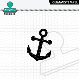 Stempel-Scheune Gummi 647 - Anker Klein Schiff Boot...