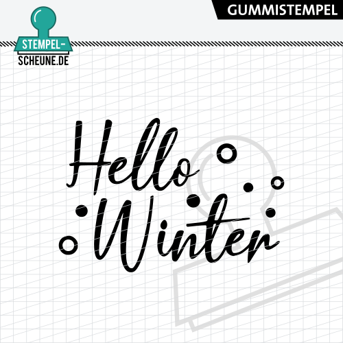 Stempel-Scheune Gummi 659 - Hello Winter Weihnachten Schnee Hallo Winter