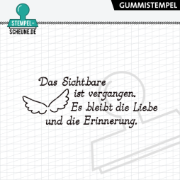 Stempel-Scheune Gummi 661 - Trauer Fl&uuml;gel Abschied...