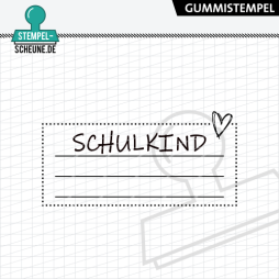 Stempel-Scheune Gummi 672 - Schulkind Das Buch...