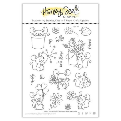 Honey Bee Stamps Stempelset - Maus Erdbeere Blume Hi Pusteblume Freundschaft