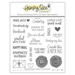 Honey Bee Stamps Stempelset - Sealed With Love Liebe Herz...