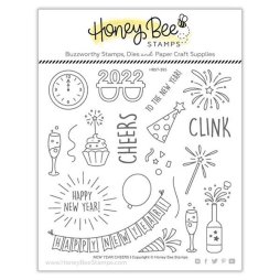 Honey Bee Stamps Stempelset - New Year Neujahr Silvester...