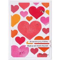Marianne Design Stempelset - Basic Hearts Herz Herzen Liebe Heart Motiv Love