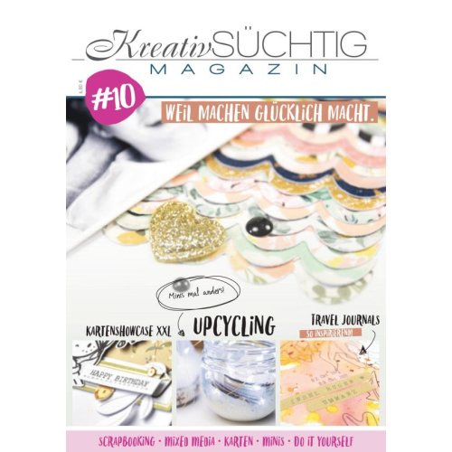 Kreativs&uuml;chtig Magazin Nr. 10 - Scrapbooking Mixed Media Karten do it yourself