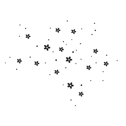 Dini Design Gummistempel 826 - Sterne Kreise Hintergrund Muster Himmel Blumen
