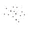 Dini Design Gummistempel 826 - Sterne Kreise Hintergrund Muster Himmel Blumen