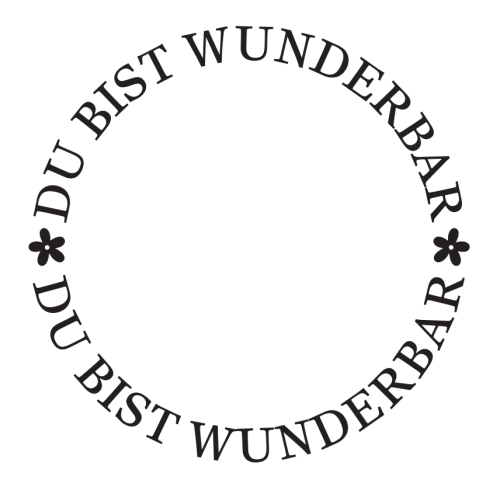 Dini Design Gummistempel 827 - Du bist wunderbar Kreis Stern Blume Rund Circle
