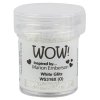 WOW! Embossingpulver Glitters White Glitz Wei&szlig; Transparent 15 ml Glitzer Pulver