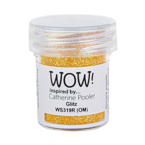 WOW! Embossingpulver Glitters Glitz Orange Gelb 15 ml Glitzer Pulver