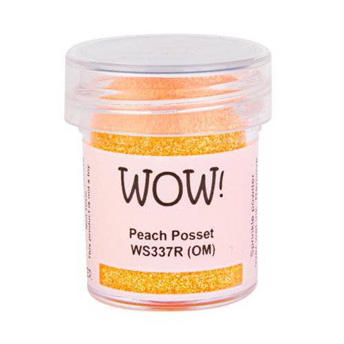 WOW! Embossingpulver Glitters Peach Posset Orange Gelb 15 ml Glitzer Pulver