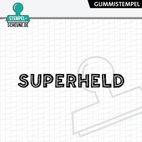 Stempel-Scheune Gummistempel 691 - Superheld Junge Mann Held