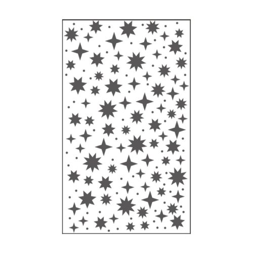 Vaessen Creative Pr&auml;geschablone Sterne - 7,6 x 12,7 cm Embossing Folder Stars 14