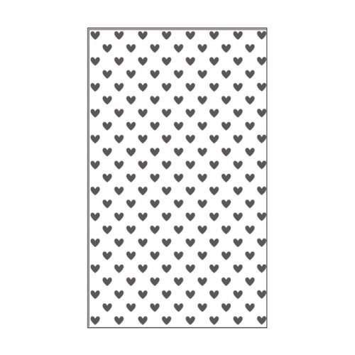 Vaessen Creative Pr&auml;geschablone Herzen - 7,6 x 12,7 cm Embossing Folder Hearts
