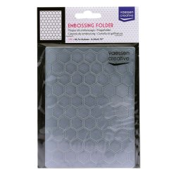 Vaessen Creative Pr&auml;geschablone Honigwaben - A6 10,7 x 14,6 cm Sechseck Biene