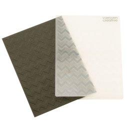 Vaessen Creative Pr&auml;geschablone Chevron - A6 11 x 15 cm Pfeil Richtung Zic Zac