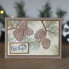 Woodware Clear Stamp JGS739 Pine Cones - Tannenzapfen Tanne Baum Weihnachten