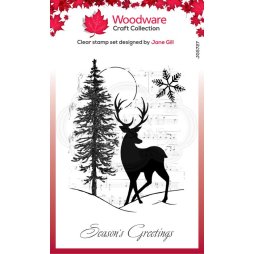 Woodware Clear Stamp JGS727 Musical Deer - Weihnachten...