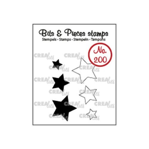 Crealies CLBP200 Clear Stamps - Weihnachten Sterne Stars Stern Motiv Himmel