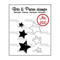 Crealies CLBP200 Clear Stamps - Weihnachten Sterne Stars...