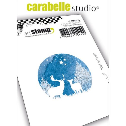 Carabelle Studio SMI0218 Stempel - Rentier Hirsch Stern Kreis Weihnachten Winter