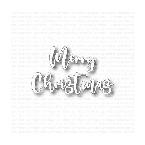 Gummiapan Stanzschablone D2210101 - Merry Christmas Frohe Weihnachten Schrift
