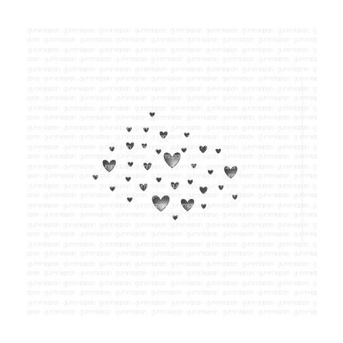 Gummiapan Stanzschablone D221094 - Herzen Hearts Liebe Herz Hochzeit Hintergrund