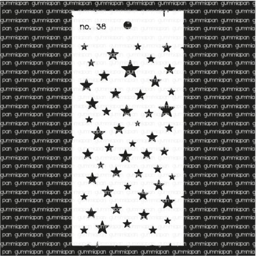 Gummiapan Stencil STE_no38 - Stern Sterne Stars Himmel Baby Hintergrund Motive