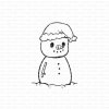 Gummiapan Gummistempel 22100206 - Schneemann mit Weihnachtsm&uuml;tze Winter Schnee